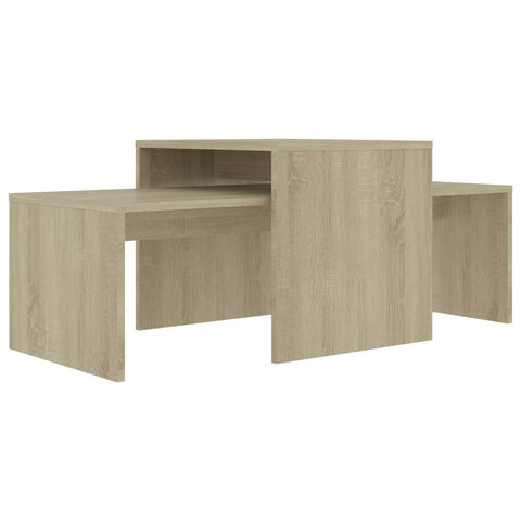 Coffee Table Set Sonoma Oak Chipboard