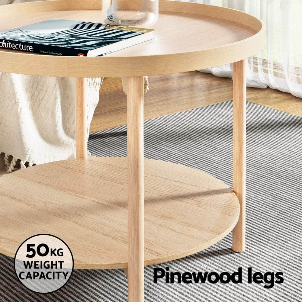 Coffee Table Side Table Round 70Cm, Disposable Cups