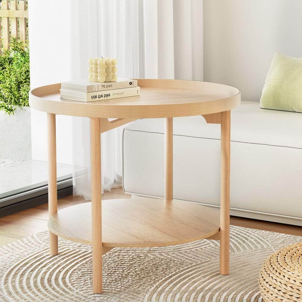 Coffee Table Side Table Round 70Cm, 70Cm