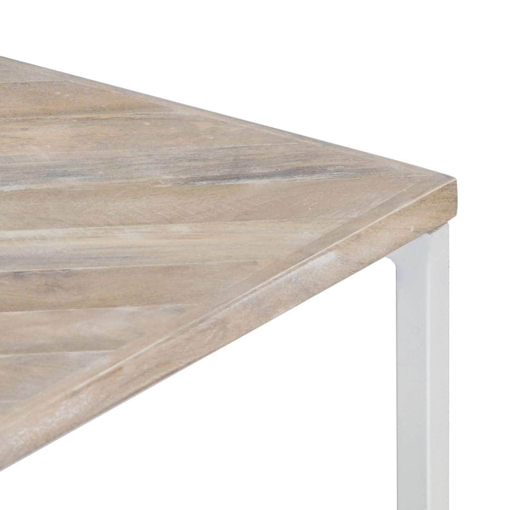 Coffee Table Solid Mango Wood, White