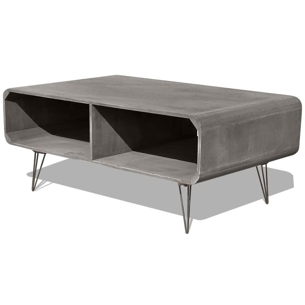 Coffee Table  Solid Paulownia Wood Grey