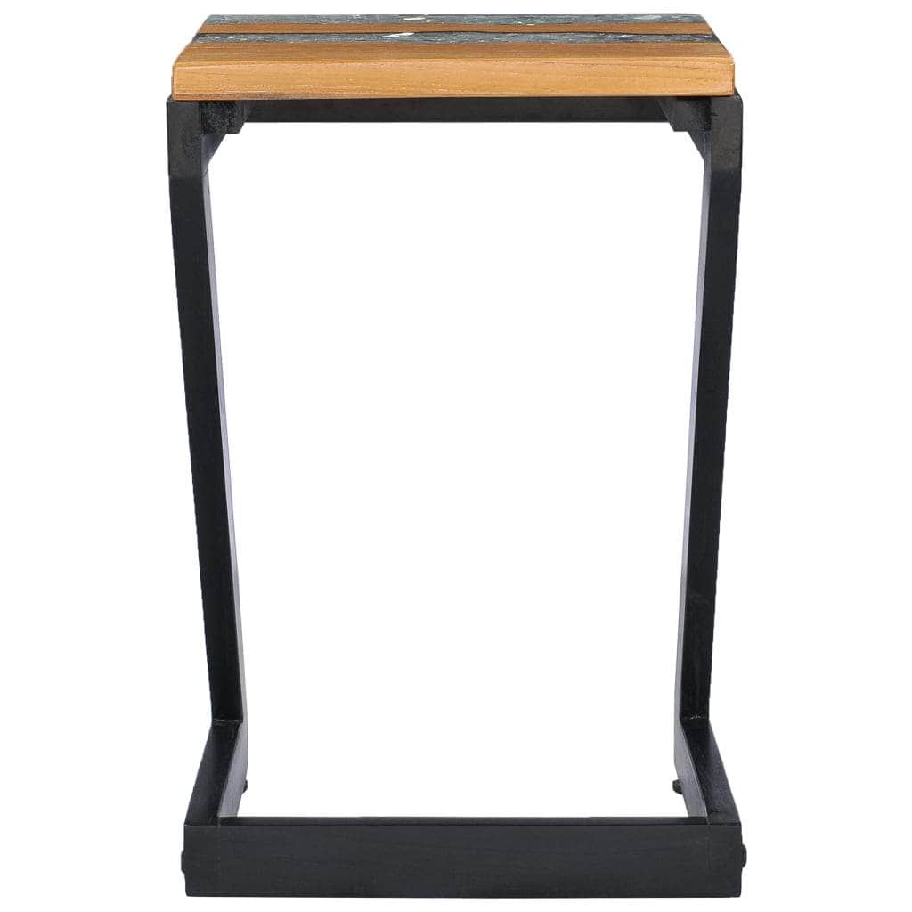 Coffee Table Solid Teak Wood and Polyresin