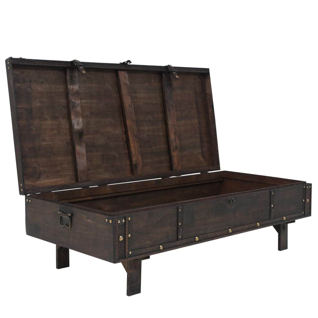 Coffee Table Solid Wood Vintage Style