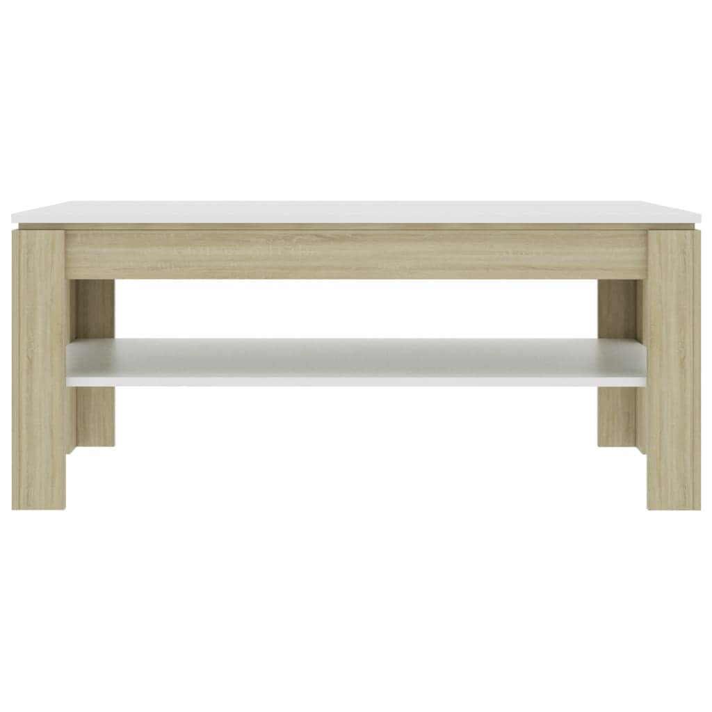 Coffee Table White  and Sonoma Oak Chipboard