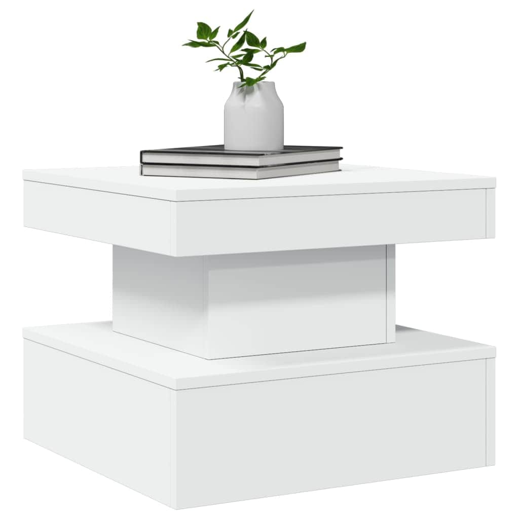 Coffee Table with LED Lights (White), Coffee Tables