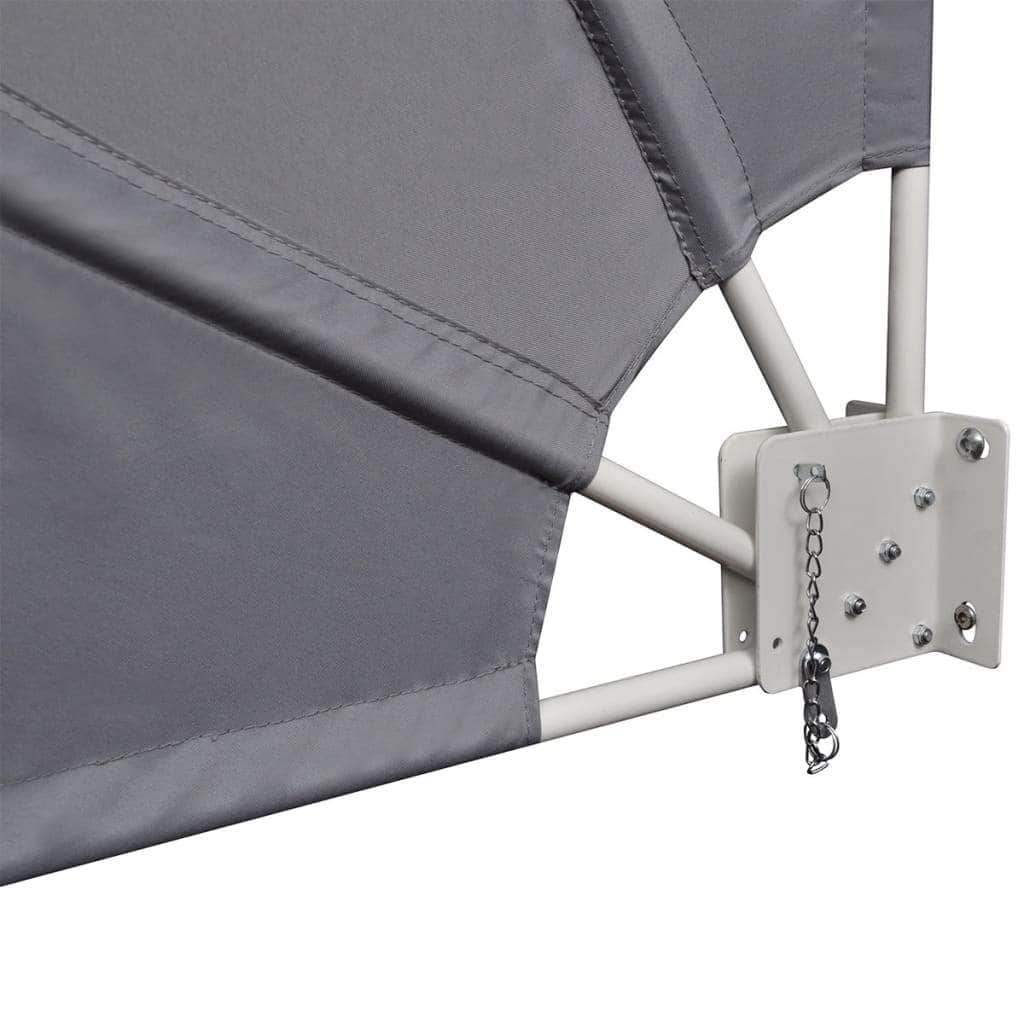 Collapsible Balcony Side Awning - Grey