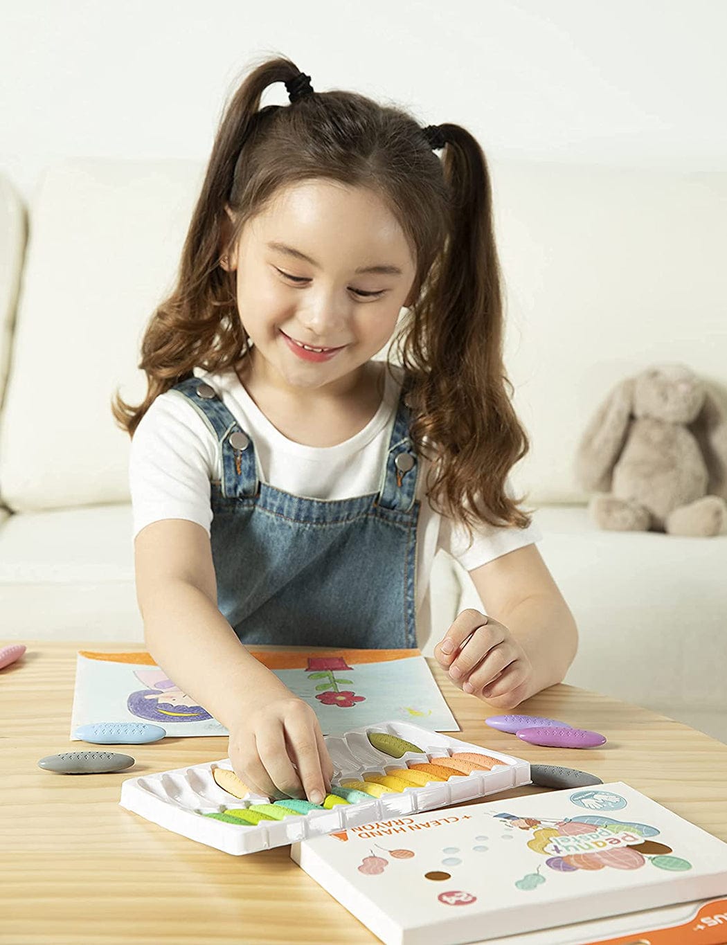 Colorful Creativity: Non-Toxic Washable Crayons for Kids - 24 Pastel Colors