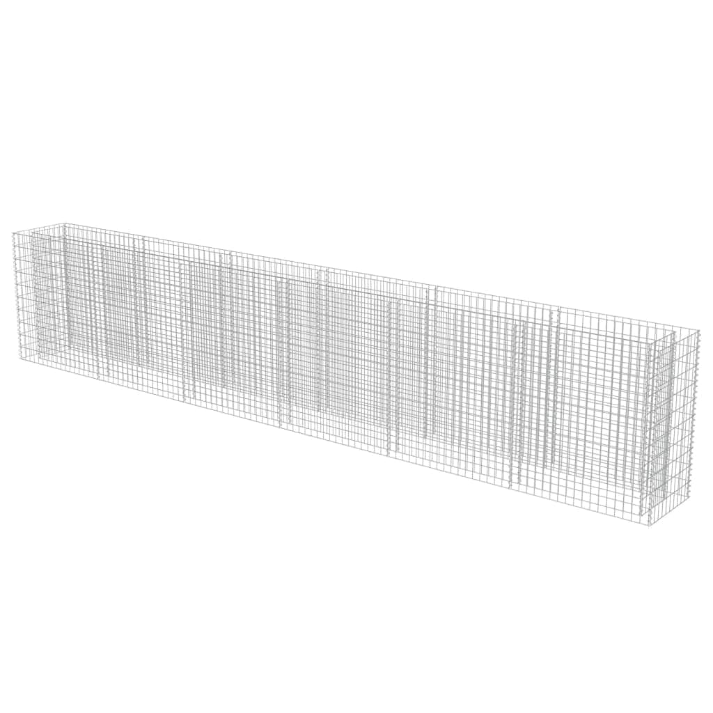Colour Silver Gabion Planter Galvanised Steel
