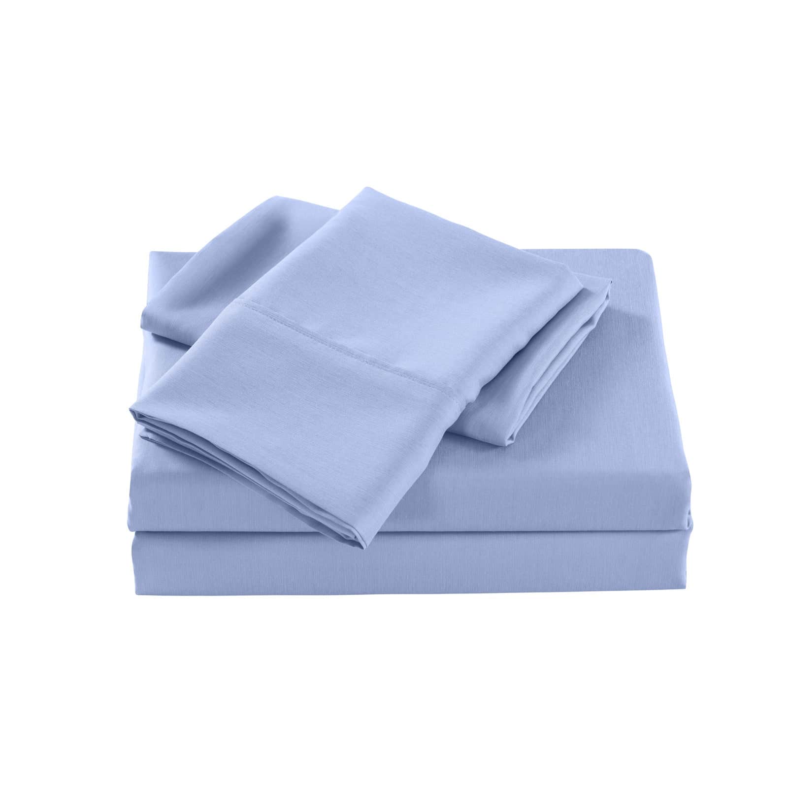 Comfort Bamboo Cooling 2000TC Sheet Set Single Light Blue