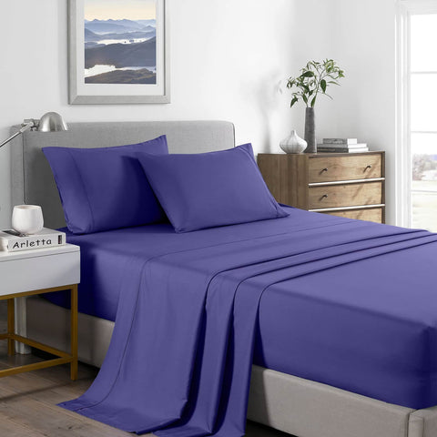 Comfort Bamboo Cooling 2000TC Sheet Set Ultra Soft Bedding - King Royal Blue