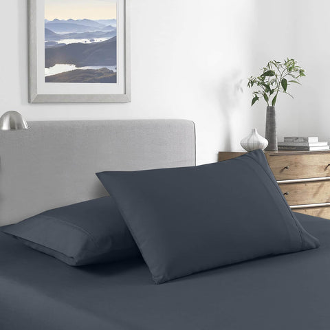 Comfort Bamboo Cooling 2000TC Sheet Set Ultra Soft Bedding - Queen Charcoal