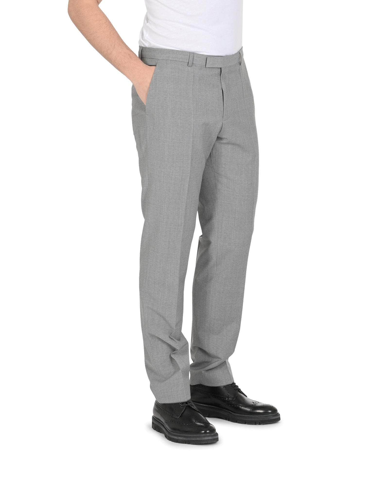 Comfort Hugo Boss Men'S Dark Blue/Grey Virgin Wool Trousers