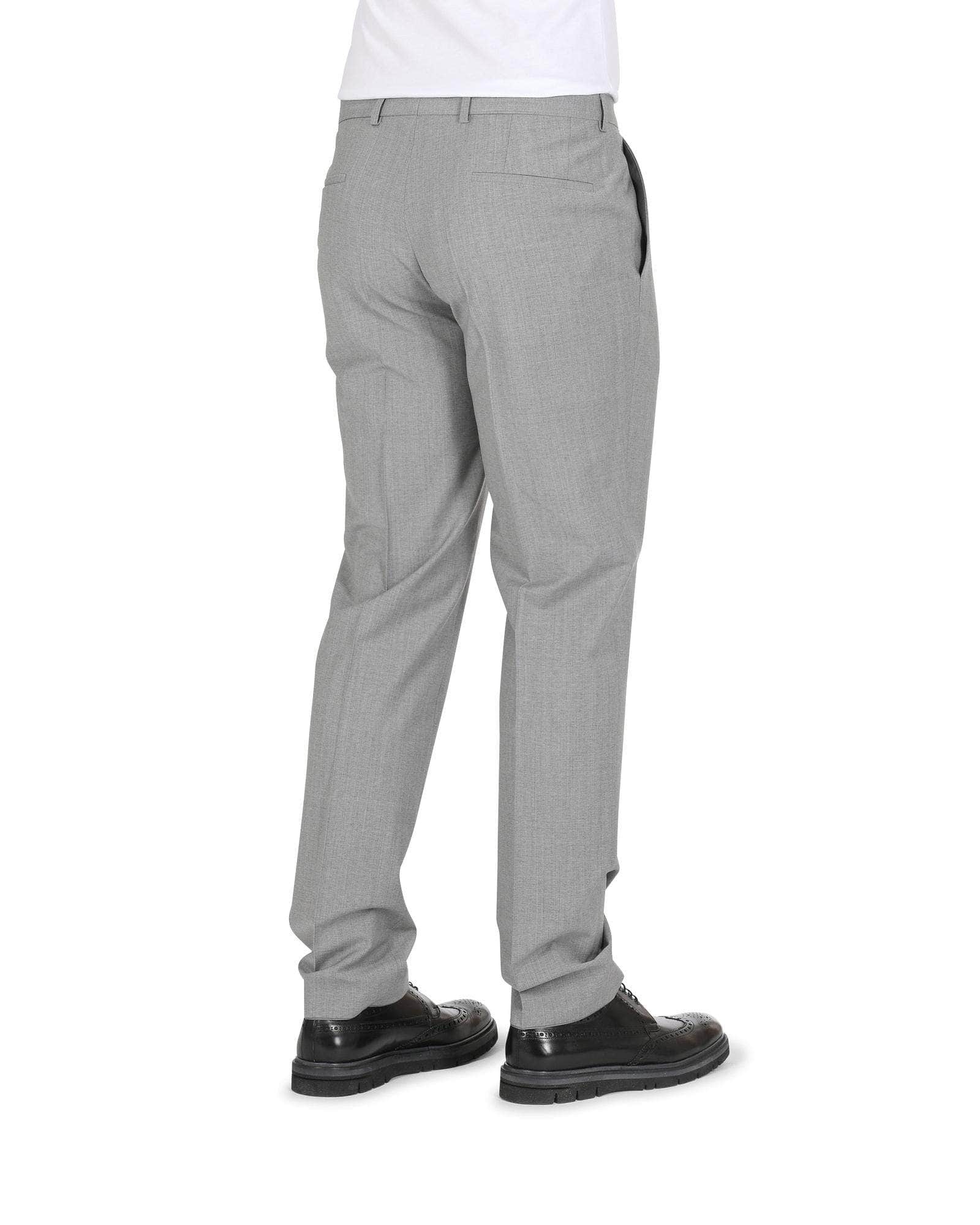Comfort Hugo Boss Men'S Dark Blue/Grey Virgin Wool Trousers