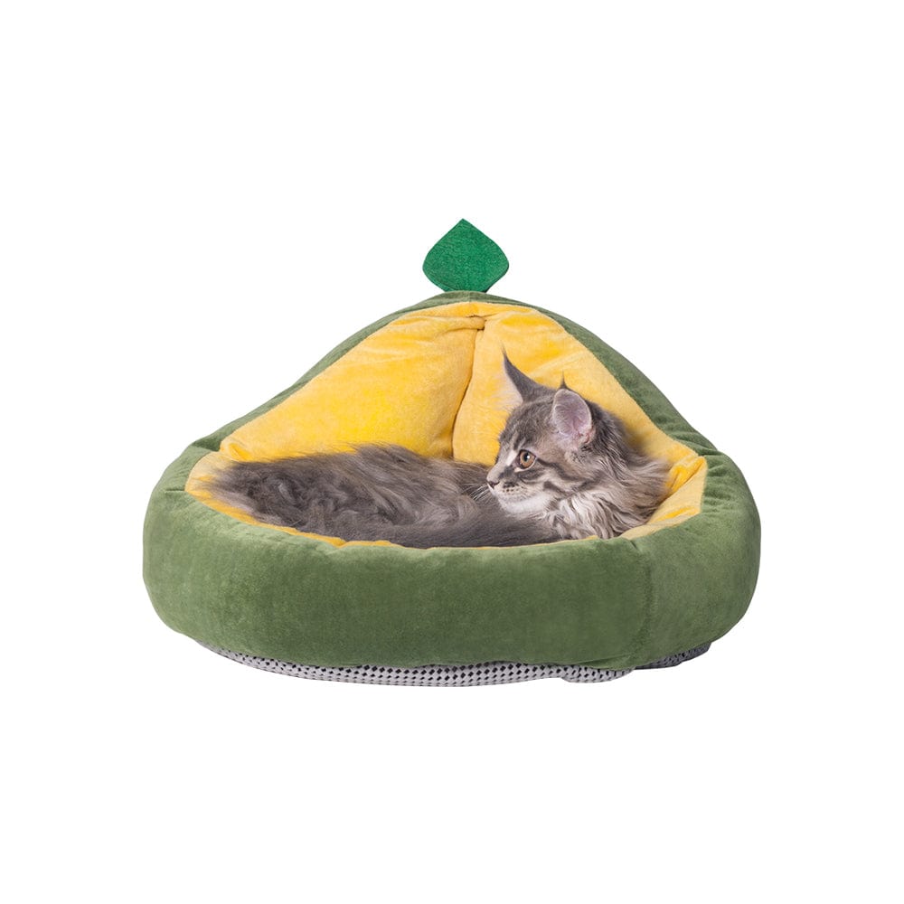 Comfortable and Stylish Green Avocado Pet Bed