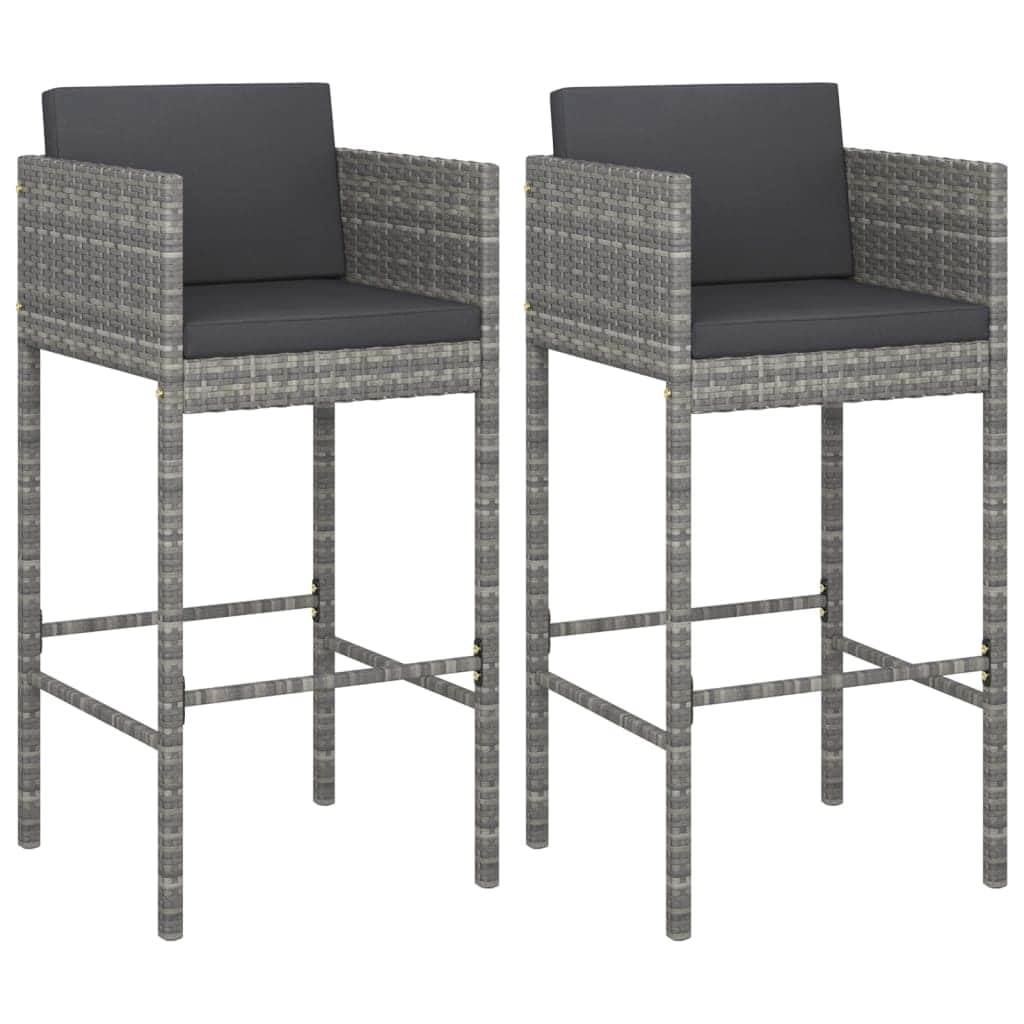 Comfortable Bar Stools 2 pcs with Patio Setup Modern Living