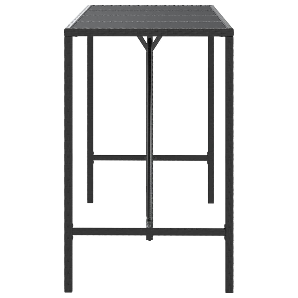 Comfortable Bar Table with Glass Top Relaxing Seating Urban Style