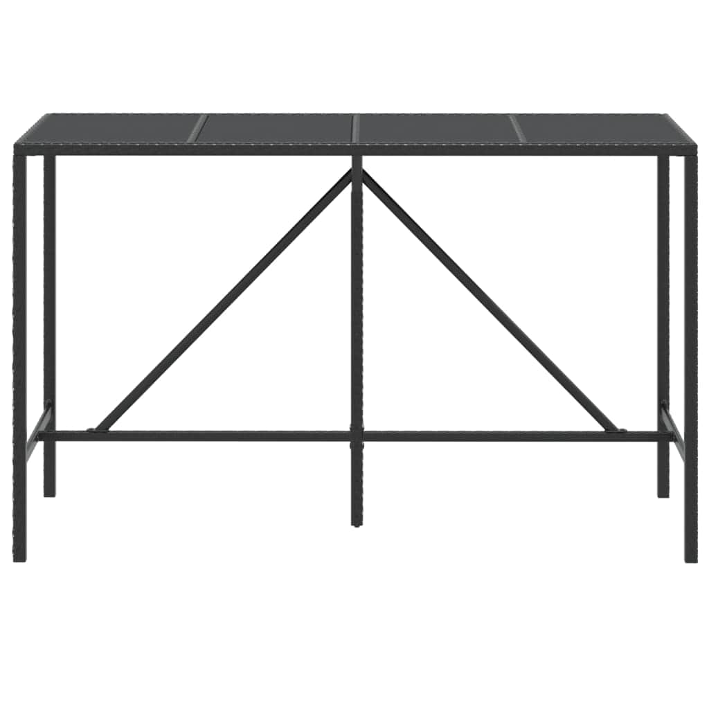 Comfortable Bar Table with Glass Top Relaxing Seating Urban Style