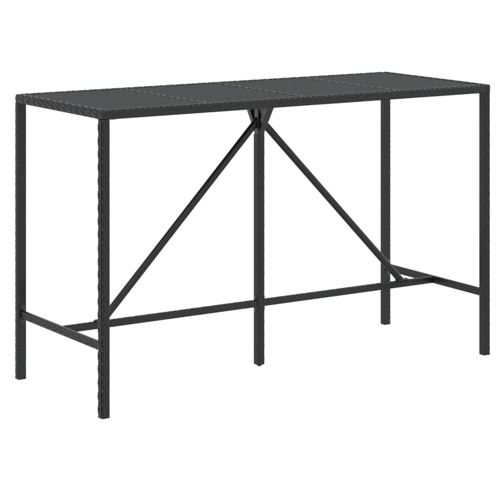 Comfortable Bar Table with Glass Top Relaxing Seating Urban Style
