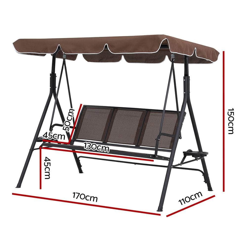 Outdoor Chairs - Comfortable Brown Outdoor Swing Chair