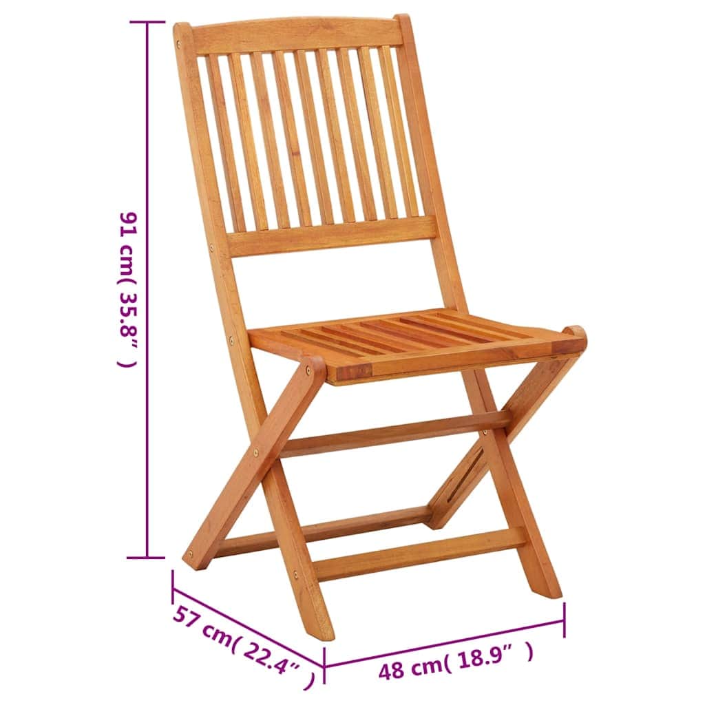 Comfortable Folding Garden Chairs 4 pcs Relaxing Seating Patio Relax