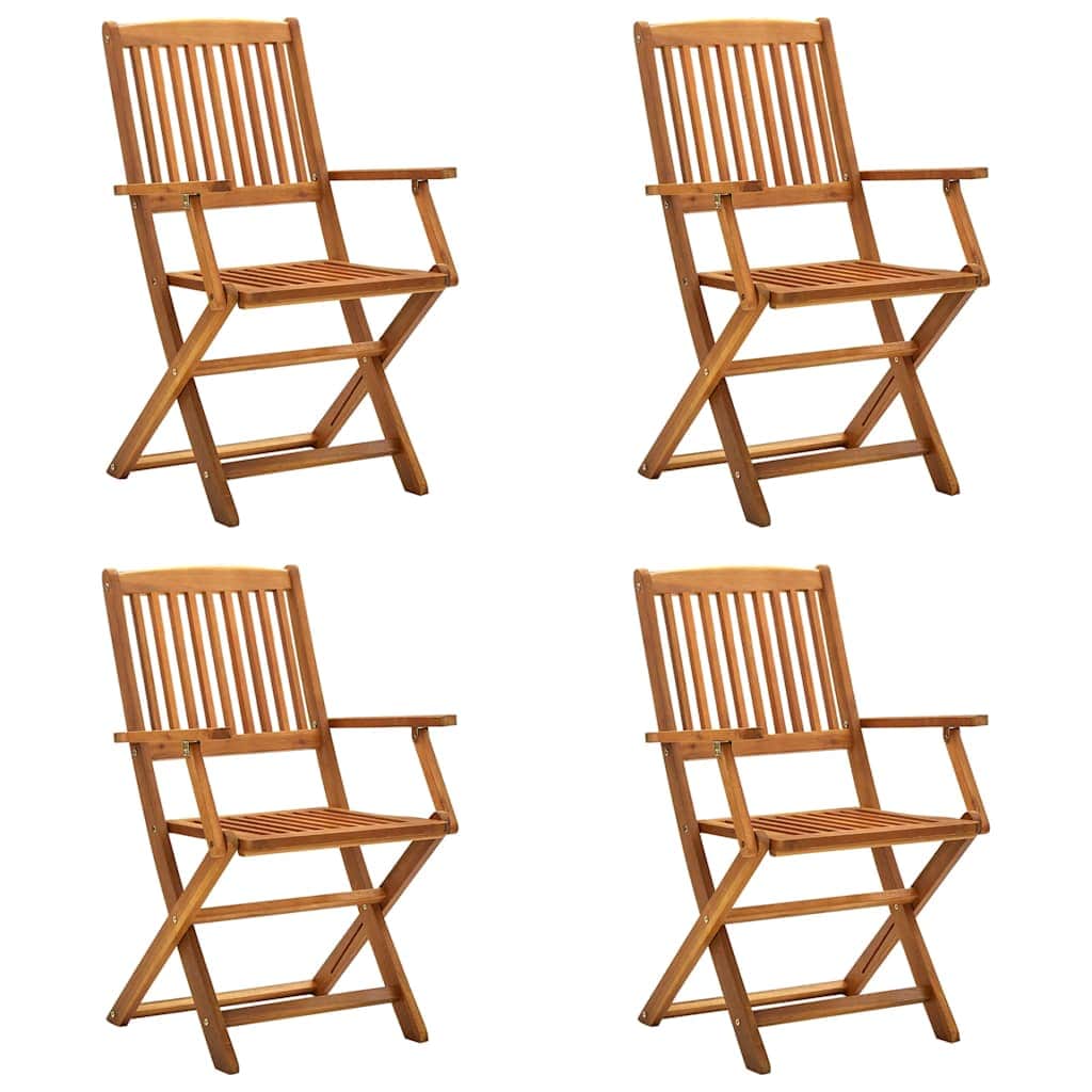 Comfortable Folding Outdoor Chairs 4 pcs Relaxing Seating Essentials