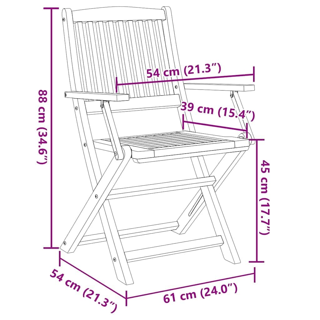 Comfortable Folding Outdoor Chairs 4 pcs Relaxing Seating Essentials