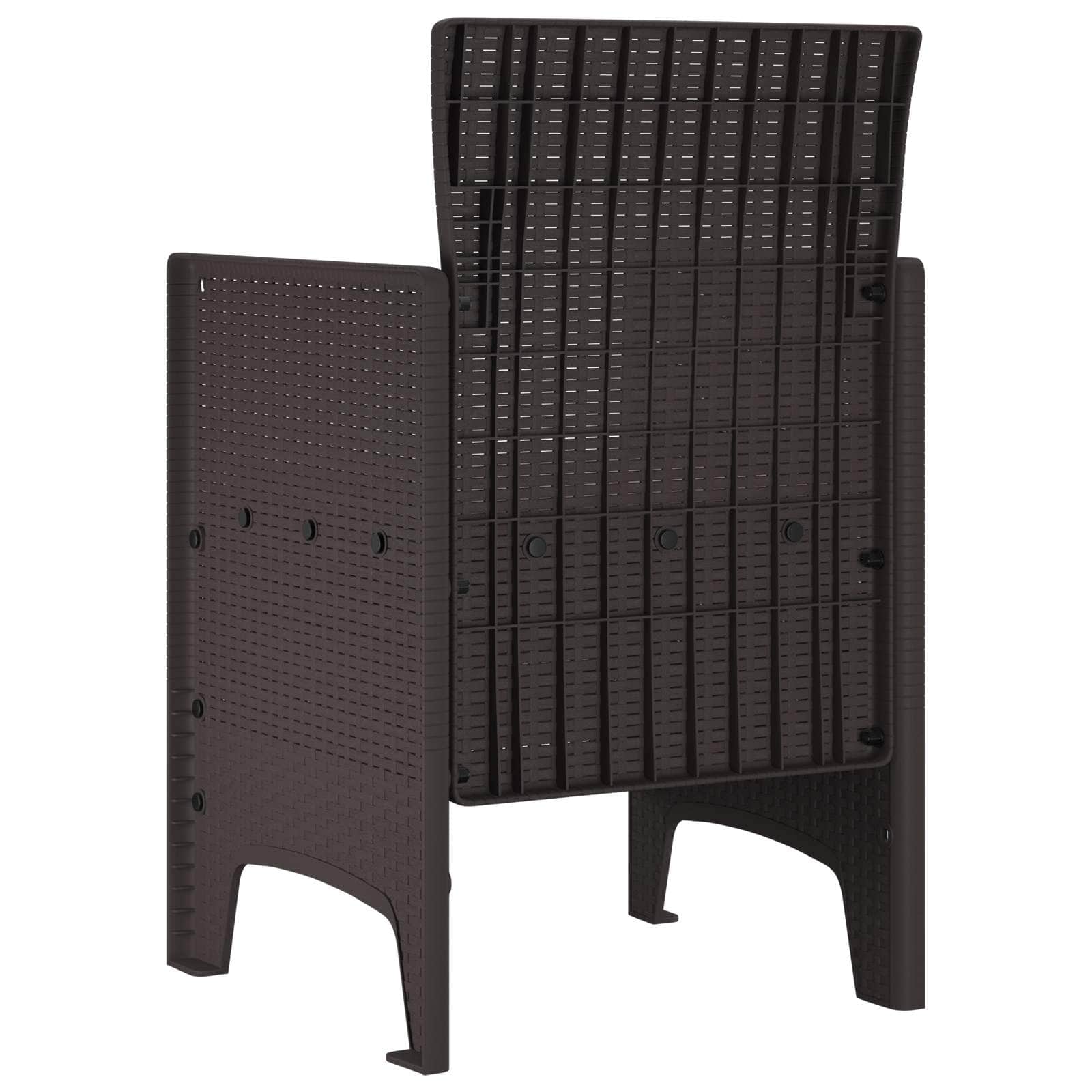 Comfortable Garden Chair 4 pcs Brown Home Use Outdoor Living
