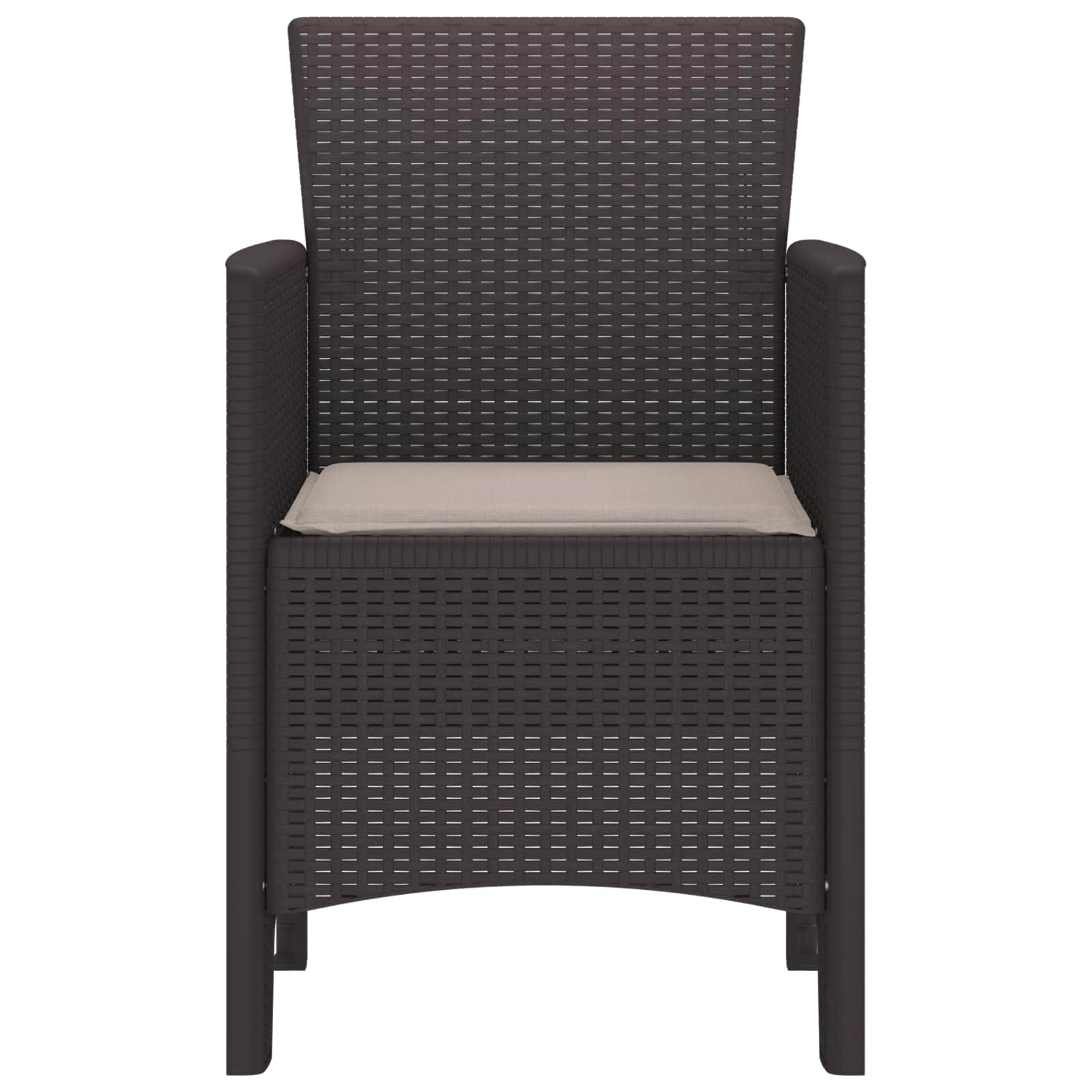 Comfortable Garden Chair 4 pcs Brown Home Use Outdoor Living