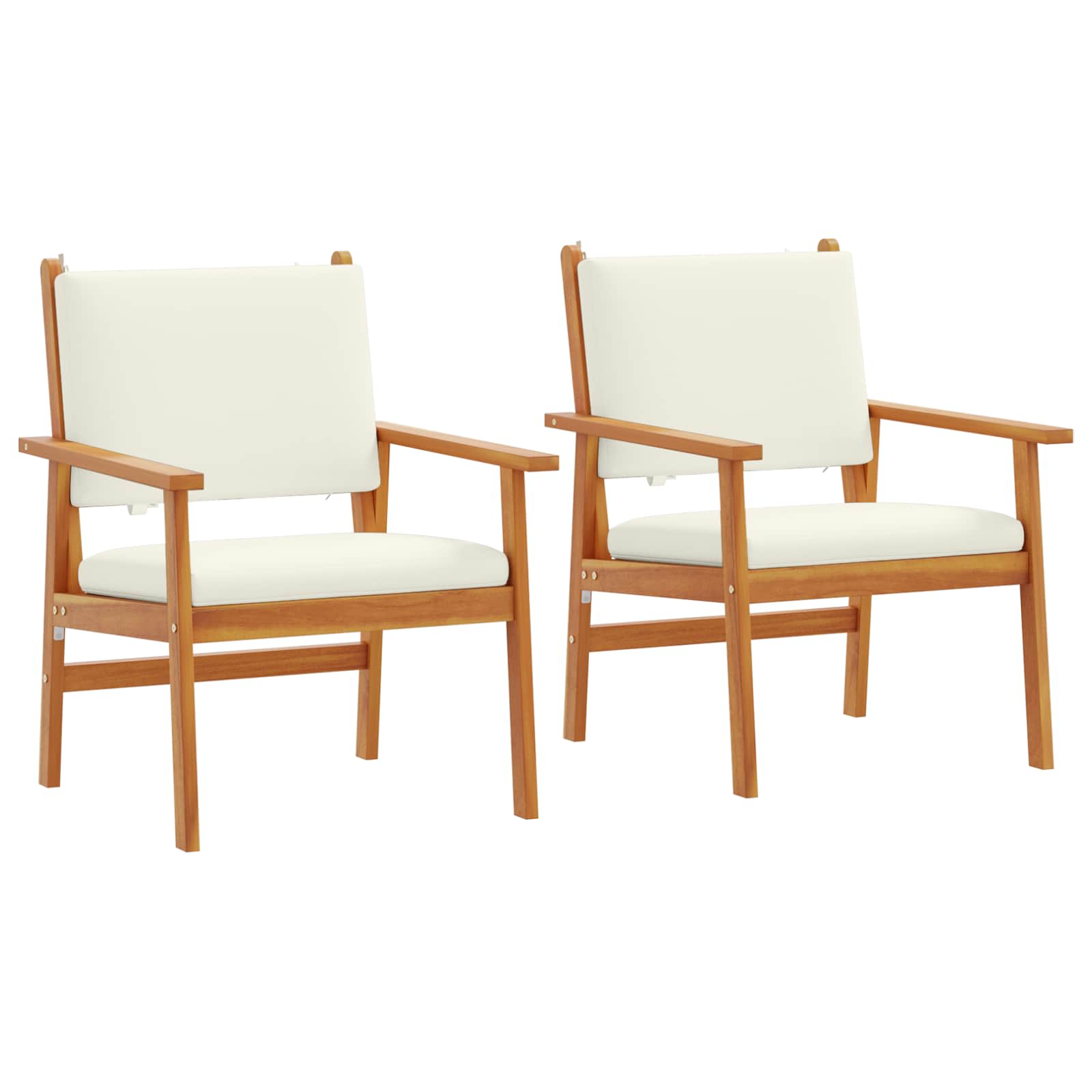 Comfortable Garden Chair with Cushion 2 Indoor Outdoor Use Patio Relax
