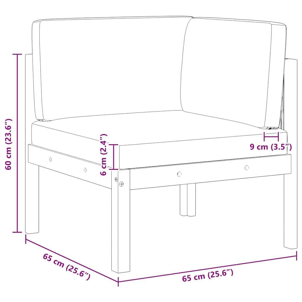 Comfortable Garden Corner Sofas 2 pcs Lounge Area Urban Style