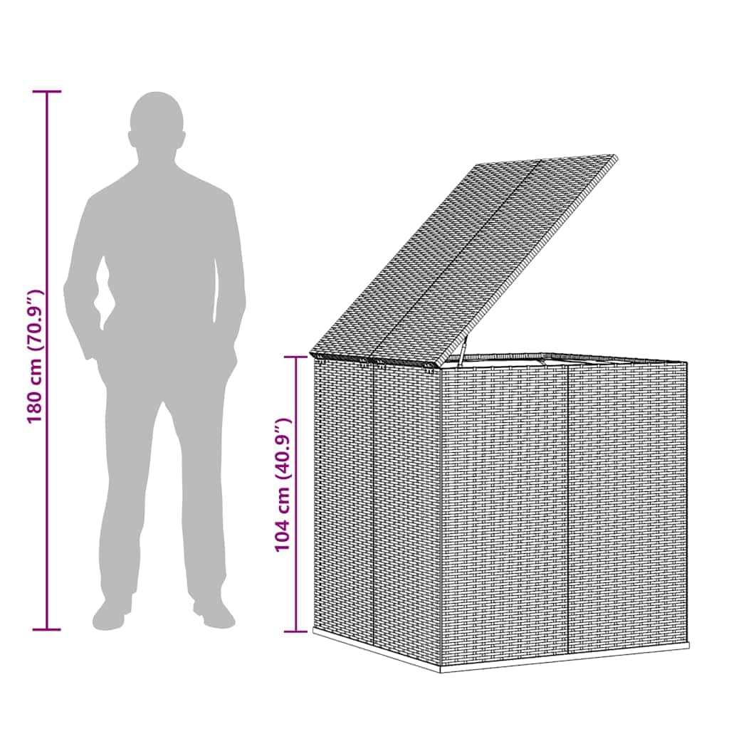 Comfortable Garden Cushion Box PE Rattan Daily Living Essential Outdoor Living
