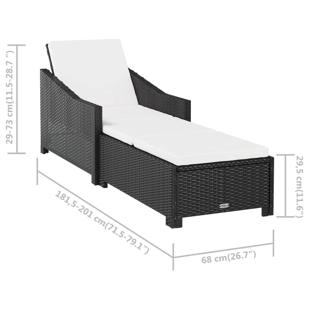 Comfortable Sun Lounger with Cream White Home Use Essentials
