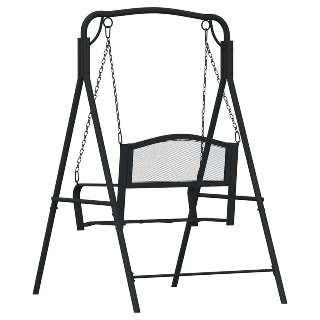 Comfortable Swing Bench 124 cm Black Living Space Upgrade Evening