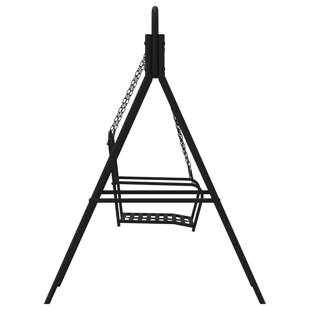 Comfortable Swing Bench 124 cm Black Living Space Upgrade Evening