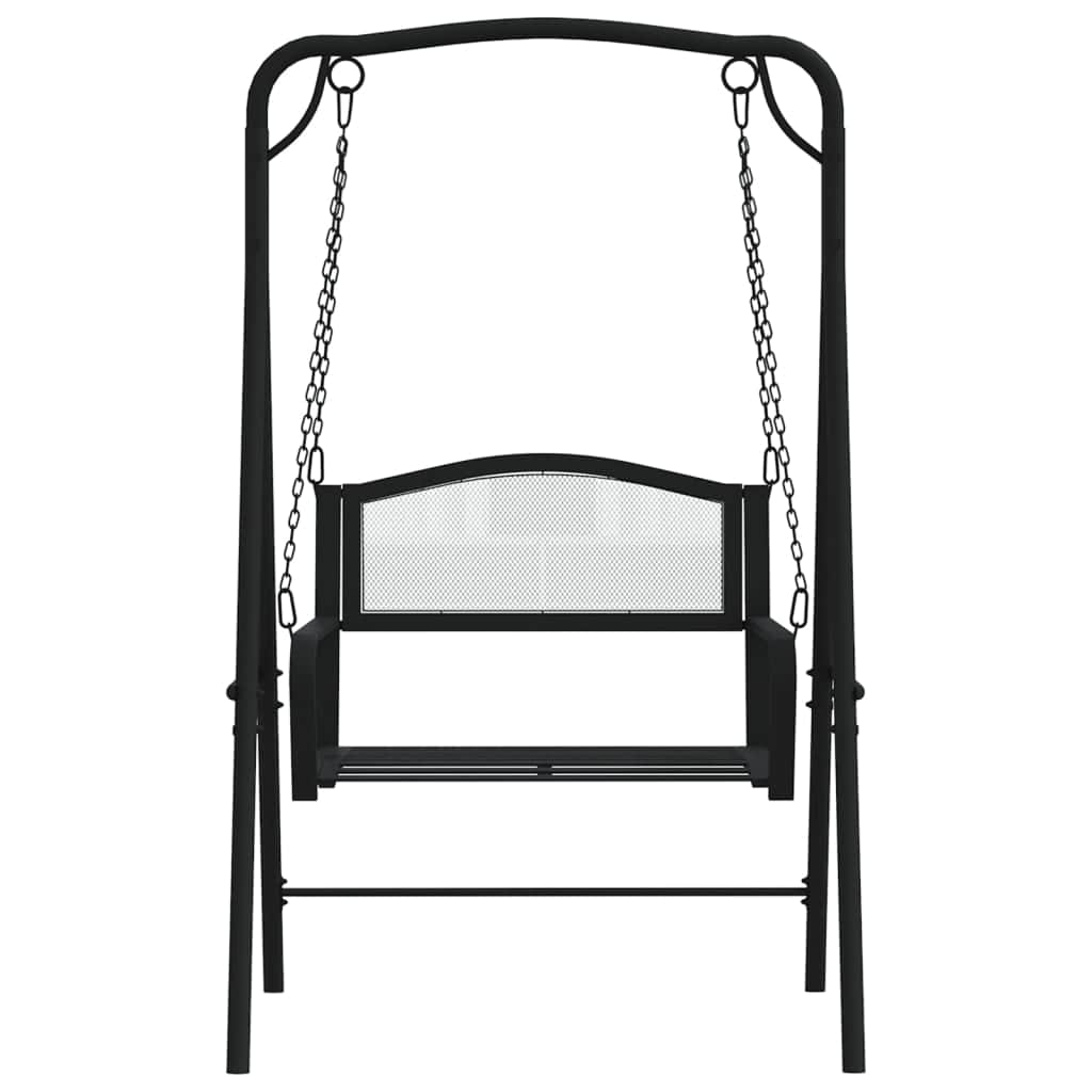 Comfortable Swing Bench 124 cm Black Living Space Upgrade Evening