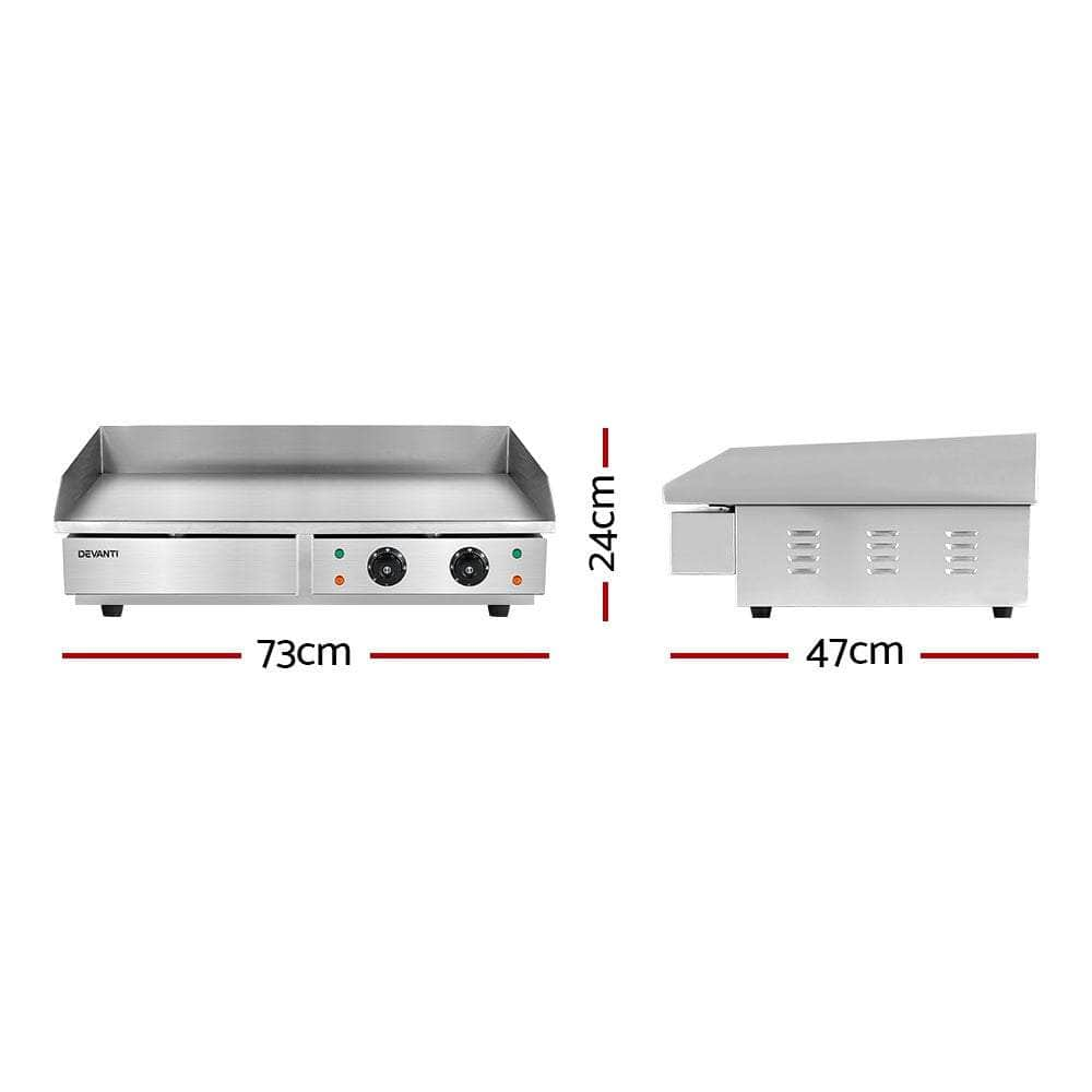 Commercial Electric Griddle BBQ Grill Hot Plate Stainless Steel