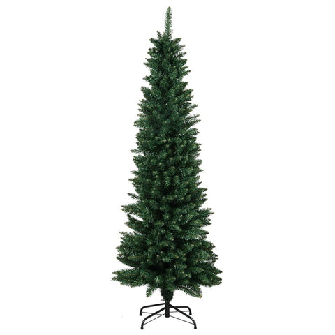 Compact 1.8M 600Tips Pencil Christmas Tree  Wood Finish Classic