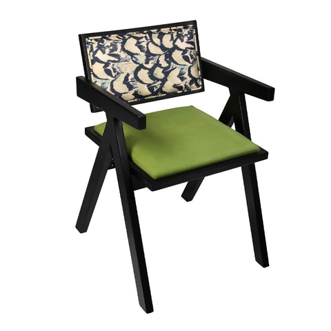 Compact 1X Dining Chair Retro Backrest Chair  Durable Frame