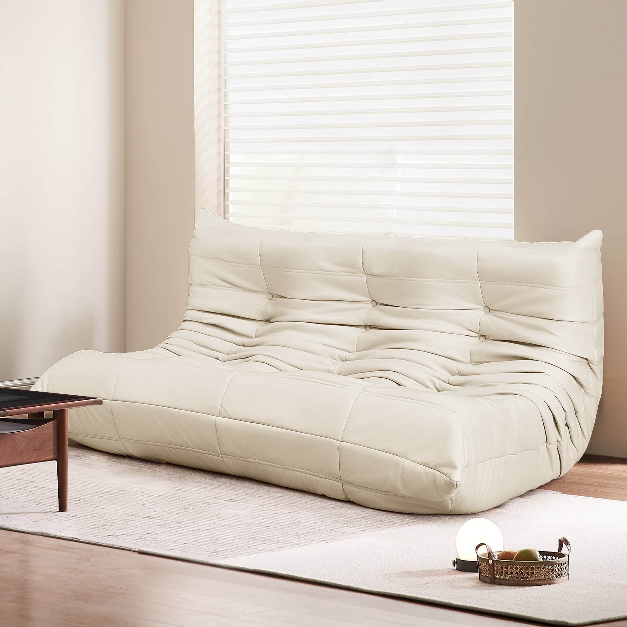 Compact 3 Seaters Floor Sofa Caterpillar Lounge  Comfortable Design