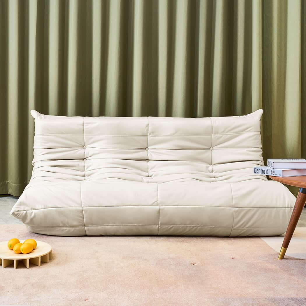 Compact 3 Seaters Floor Sofa Caterpillar Lounge  Comfortable Design