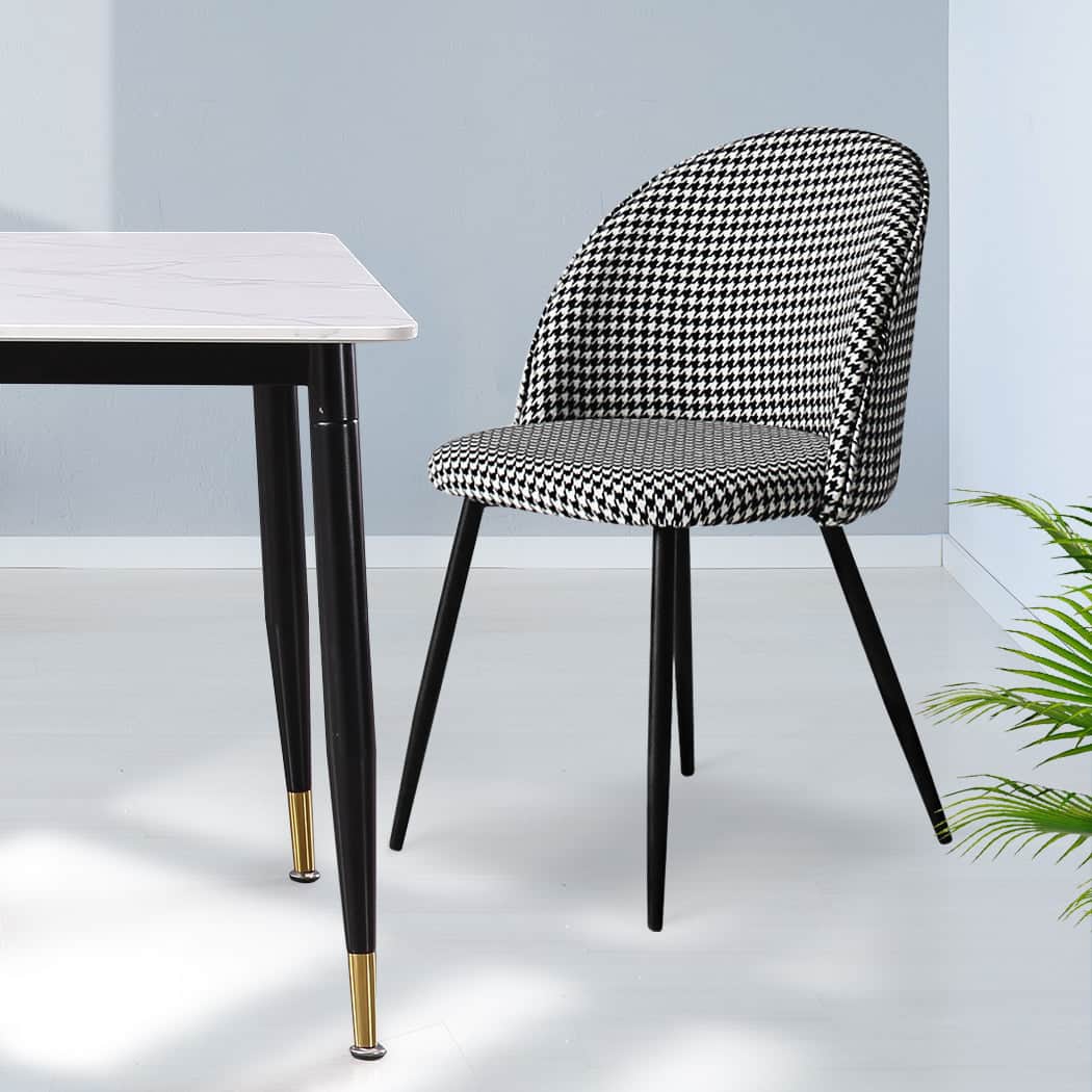 Compact 4x Dining Chairs Kitchen Cafe  Scandi Inspired Design