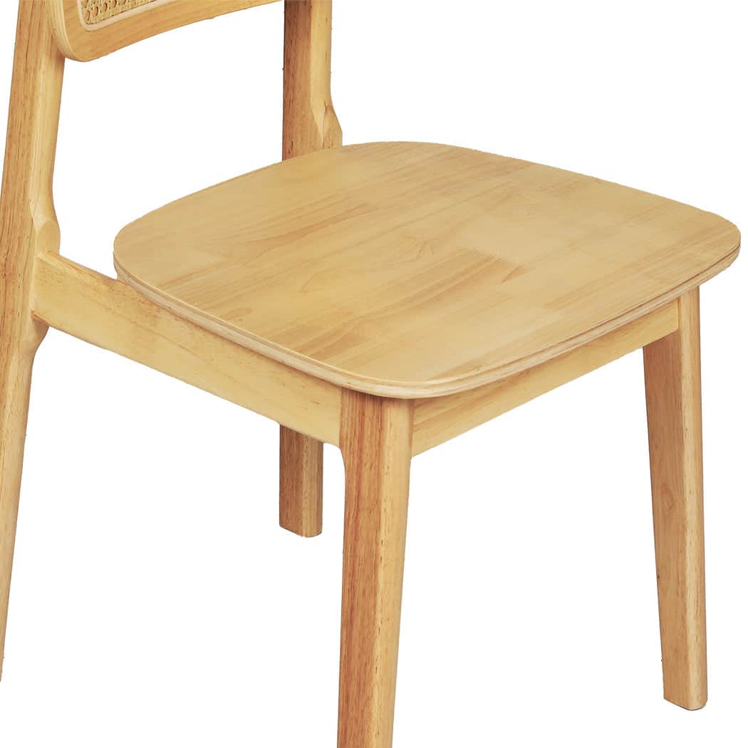 Compact 4x Rattan Dining Chair Wooden Kitchen Chair  Sleek Modern