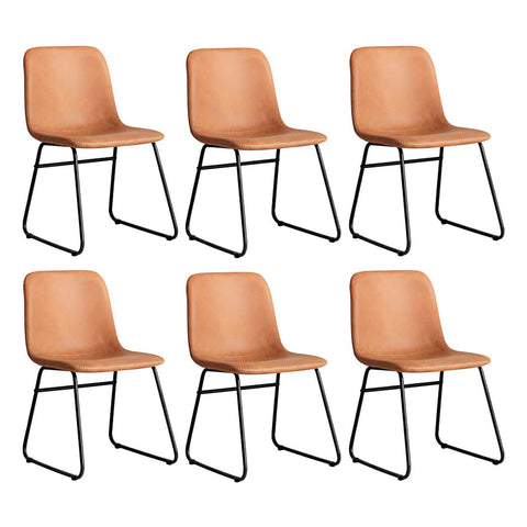 Compact 6x Dining Chairs Kitchen Table  Sleek Modern Look Classic