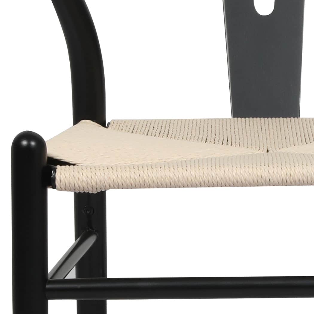 Compact 6x Dining Chairs Wooden Hans Black  Easy Assembly Classic