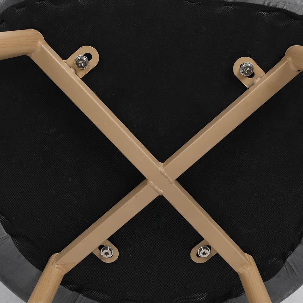 Compact 8x Dining Chairs Seat French Grey  Easy Assembly Classic