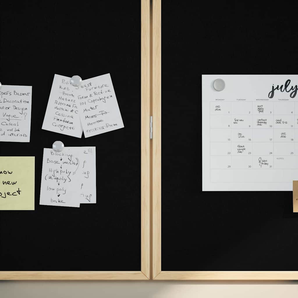 Compact Chalkboard Folding Black Solid pine wood - Sturdy Frame | Pine finish