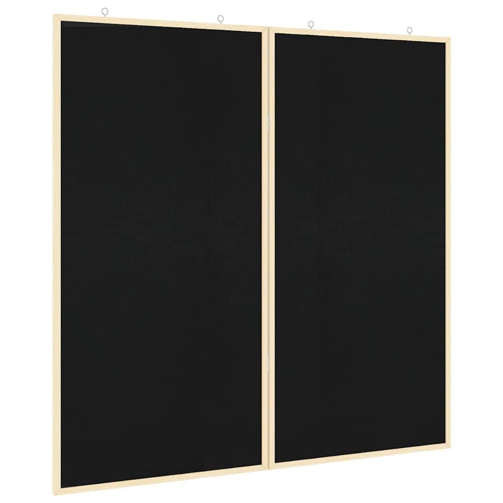 Black colour - Compact Chalkboard Folding Black Solid pine wood - Sturdy Frame