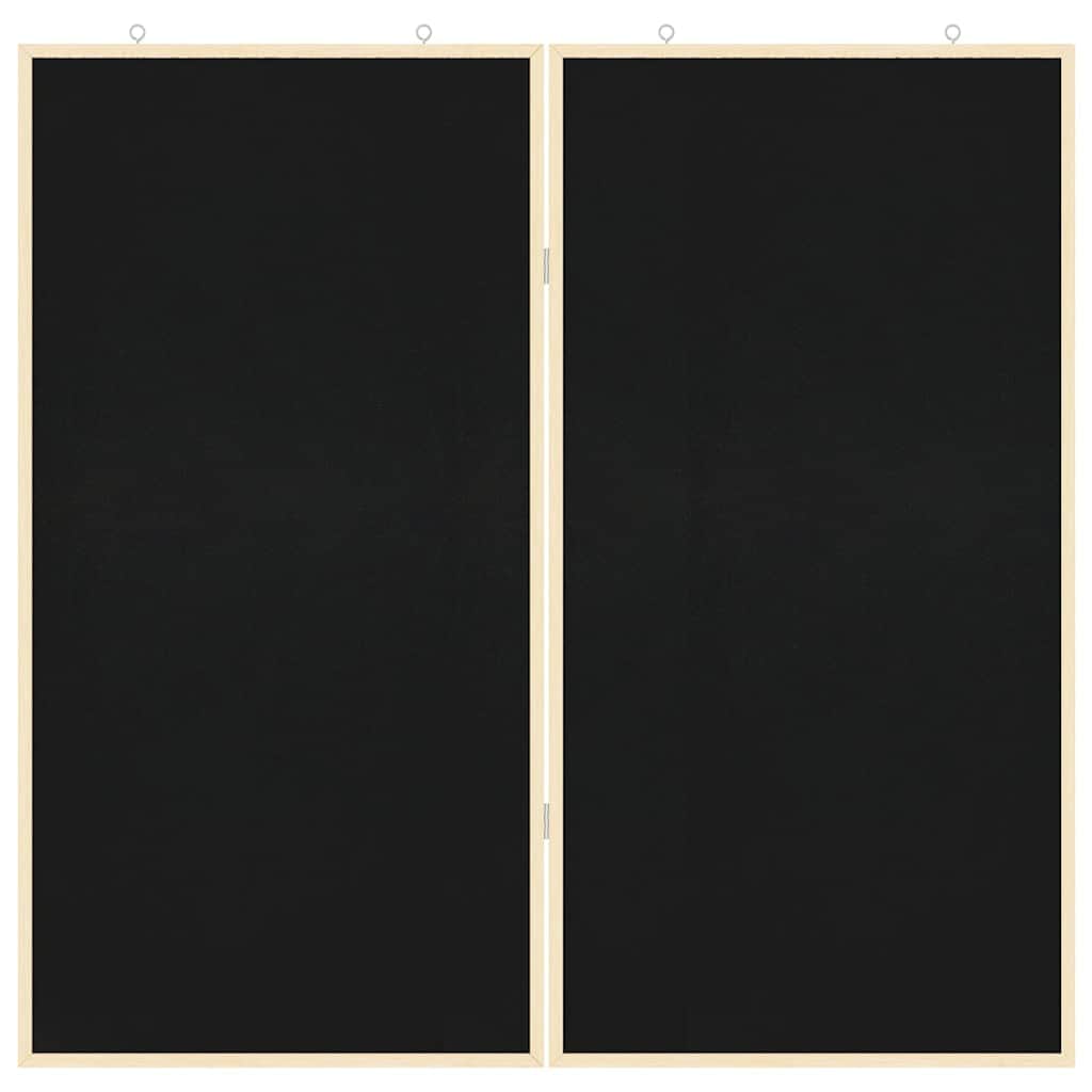 2vty - Compact Chalkboard Folding Black Solid pine wood - Sturdy Frame