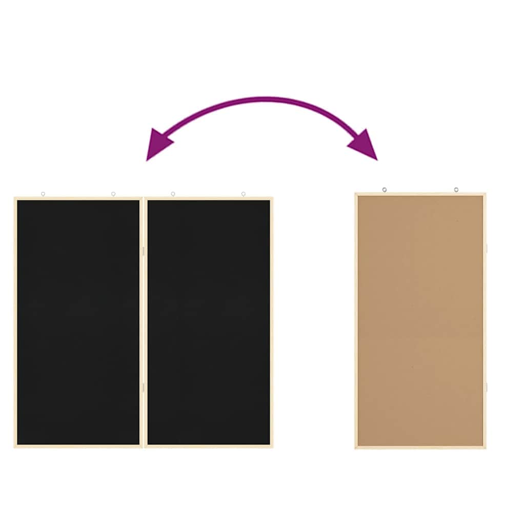 Compact Chalkboard Folding Black  Solid pine wood - Sturdy Frame