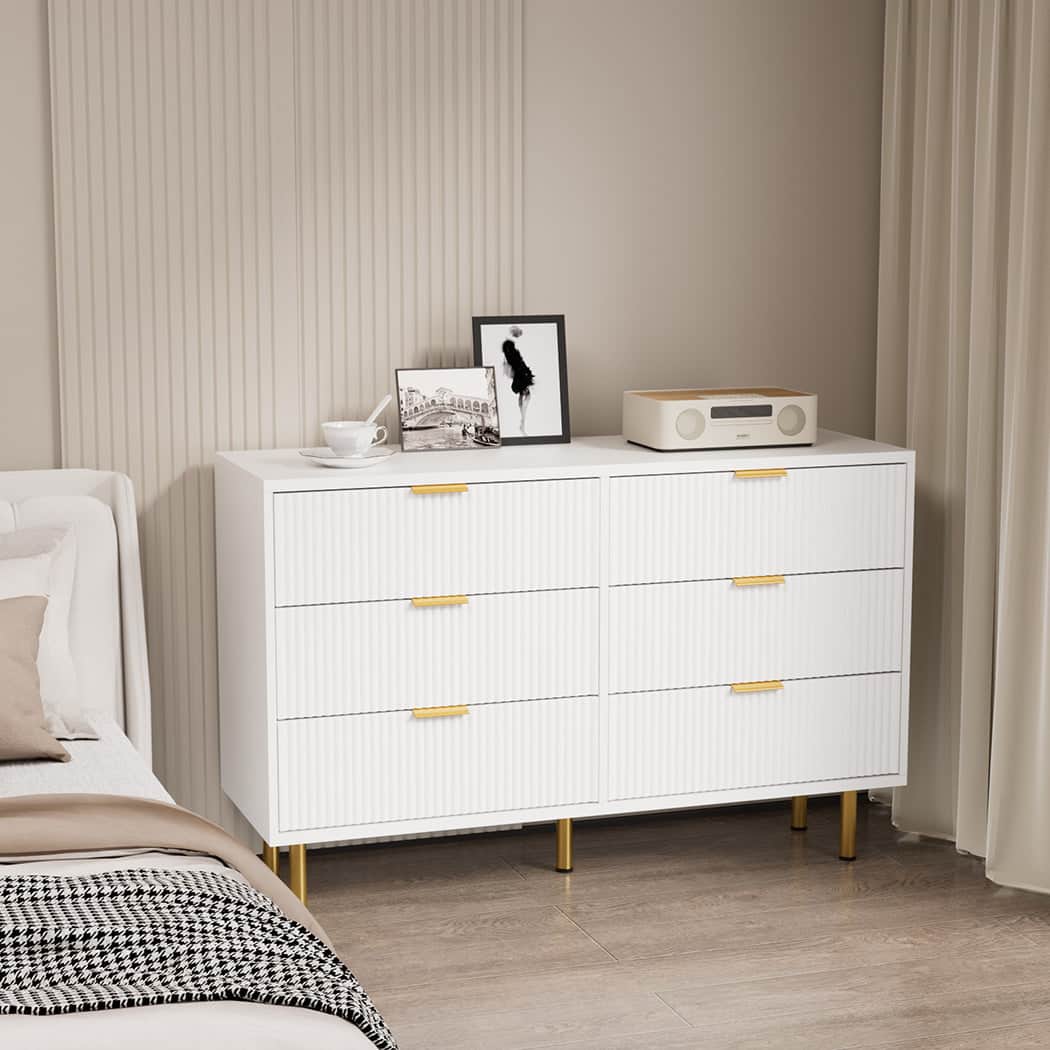 Compact Chest of 6 Drawers  Multipurpose Use Classic Durable